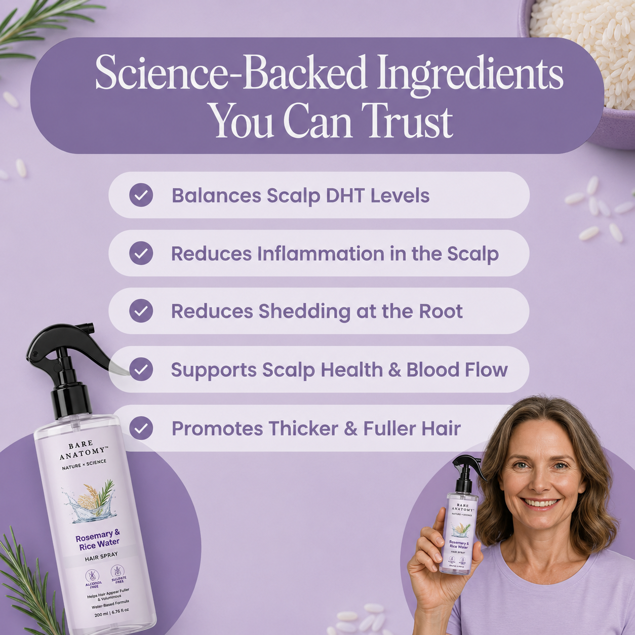 Rosemary Rice Water Spray